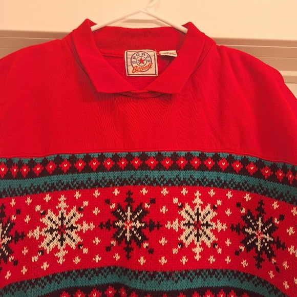 Vintage Pink Snowflake Sweatshirt  Size Medium - Picture 3 of 6